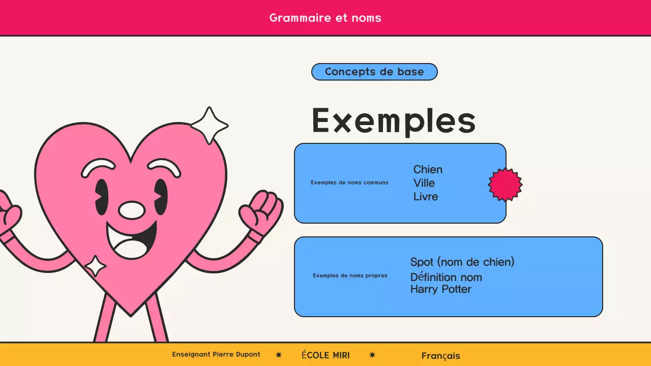 Classe de grammaire rétro rose