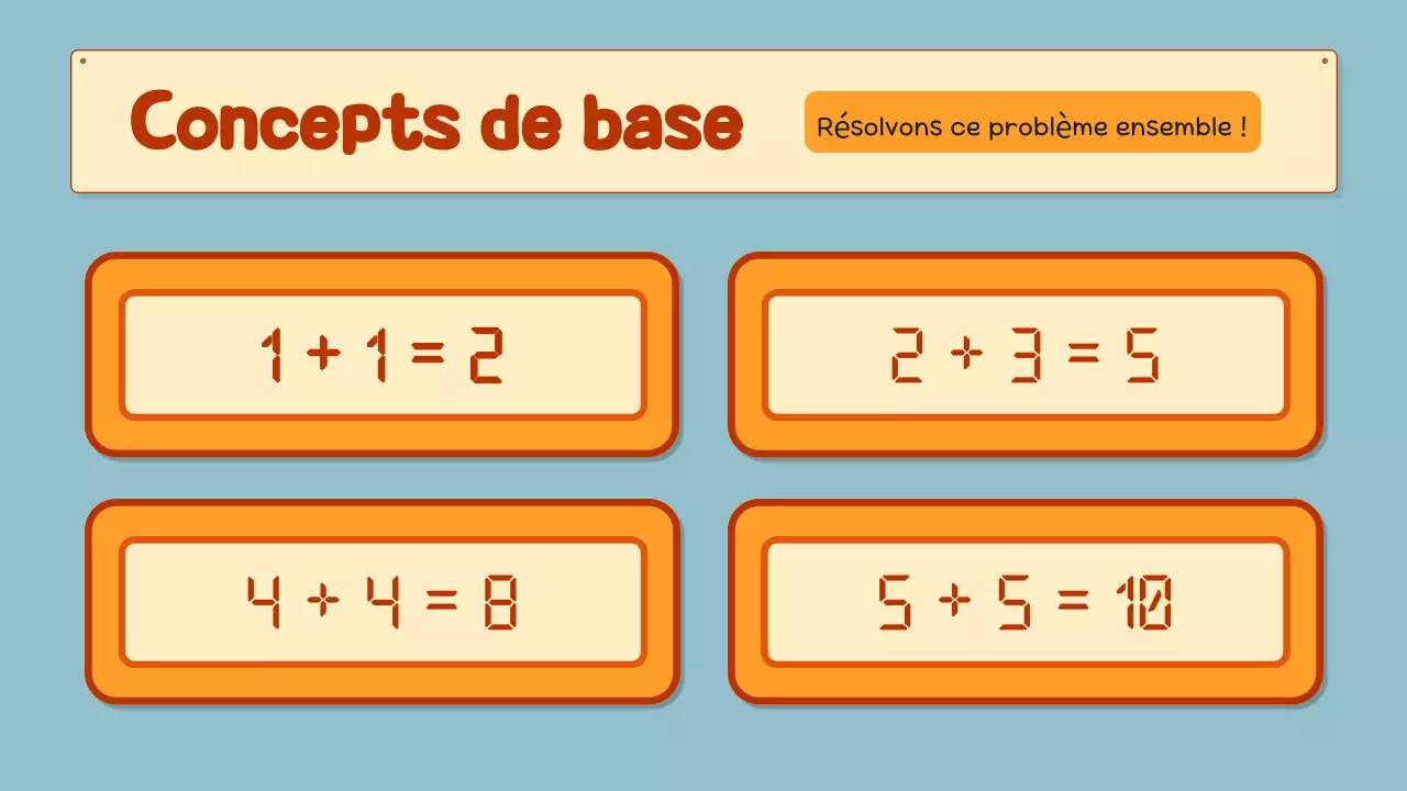 Illustration orange calculatrice guide mathématique