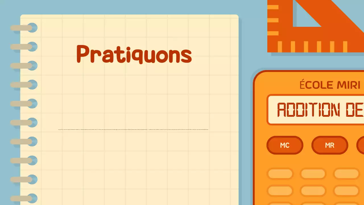 Illustration orange calculatrice guide mathématique