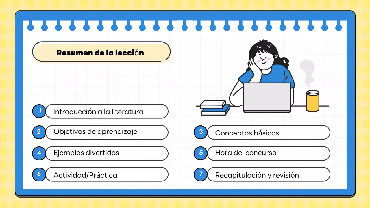 clase de literatura mínima amarilla