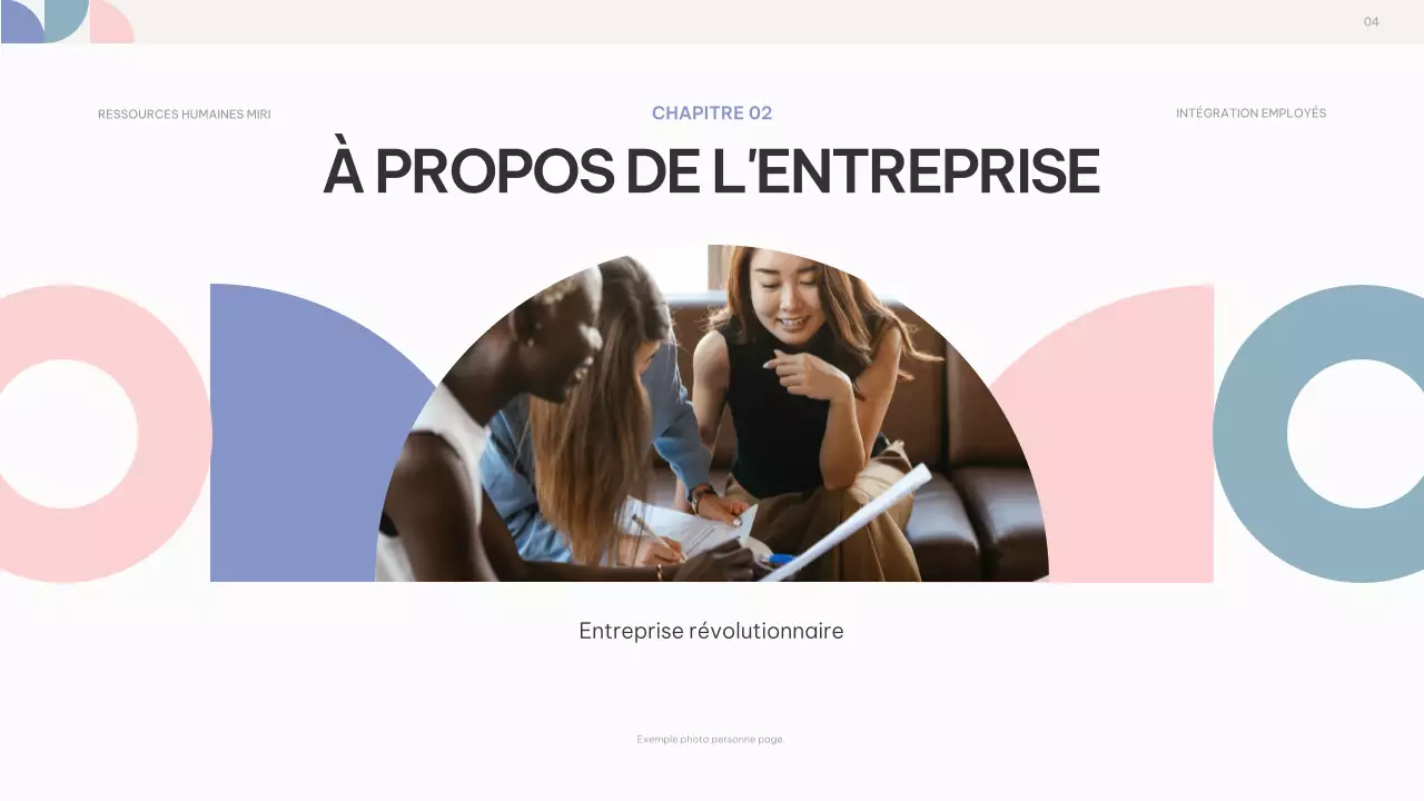 pink purple abstract employee onboarding guide