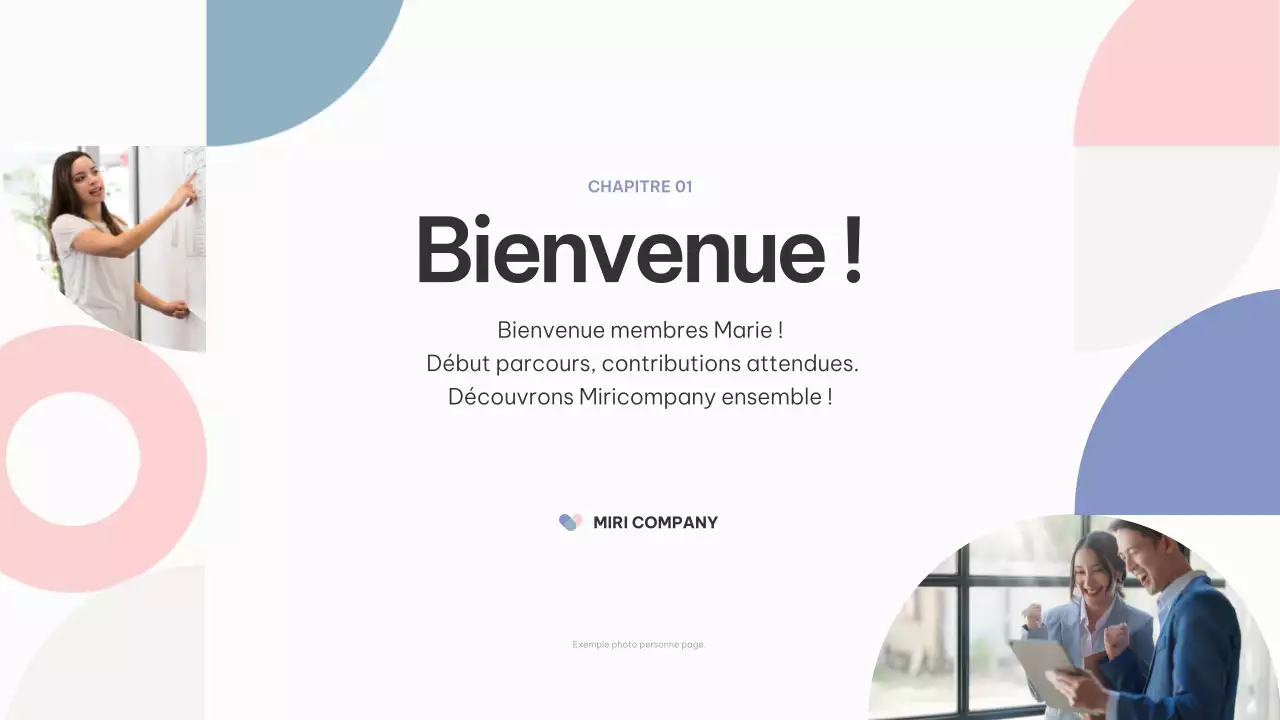 pink purple abstract employee onboarding guide