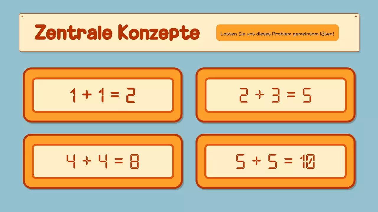 Orangene Illustration Taschenrechner Mathe Leitfaden