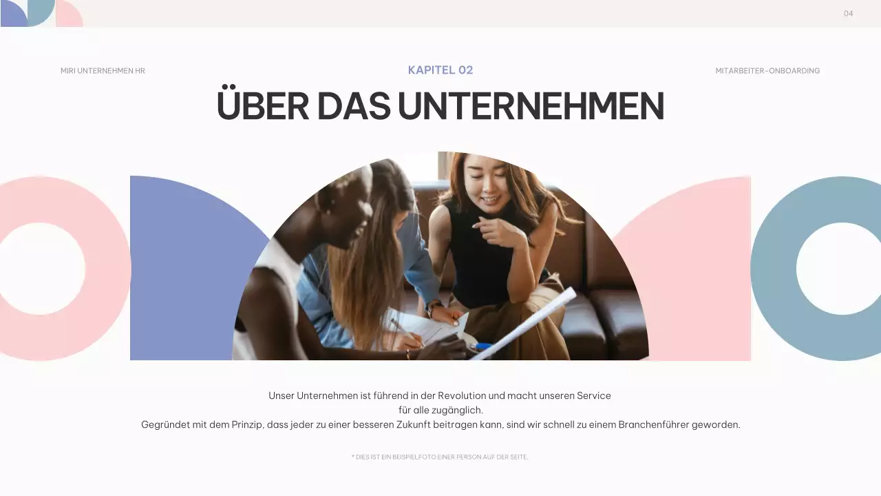 rosa lila abstrakt Leitfaden für das Onboarding von Mitarbeitern