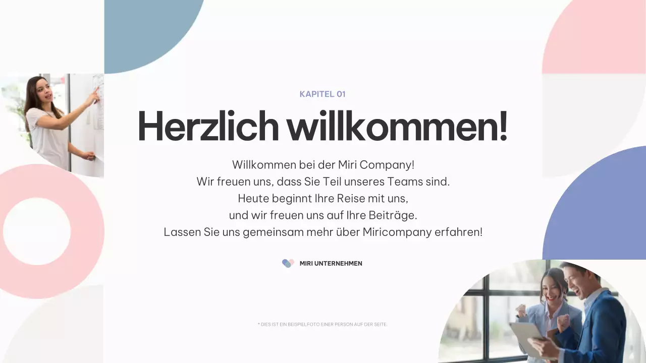 rosa lila abstrakt Leitfaden für das Onboarding von Mitarbeitern