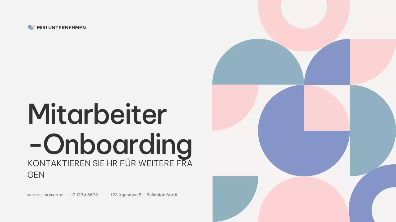 rosa lila abstrakt Leitfaden für das Onboarding von Mitarbeitern