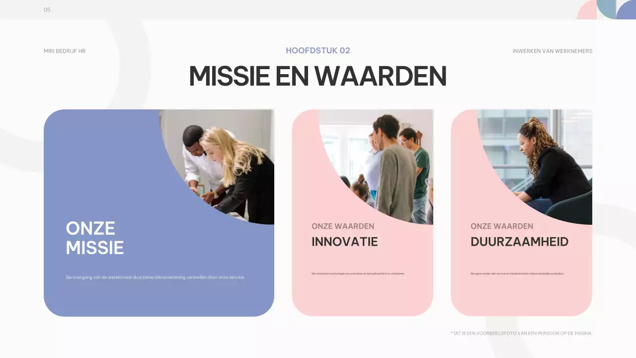 roze paars abstract onboarding gids voor werknemers