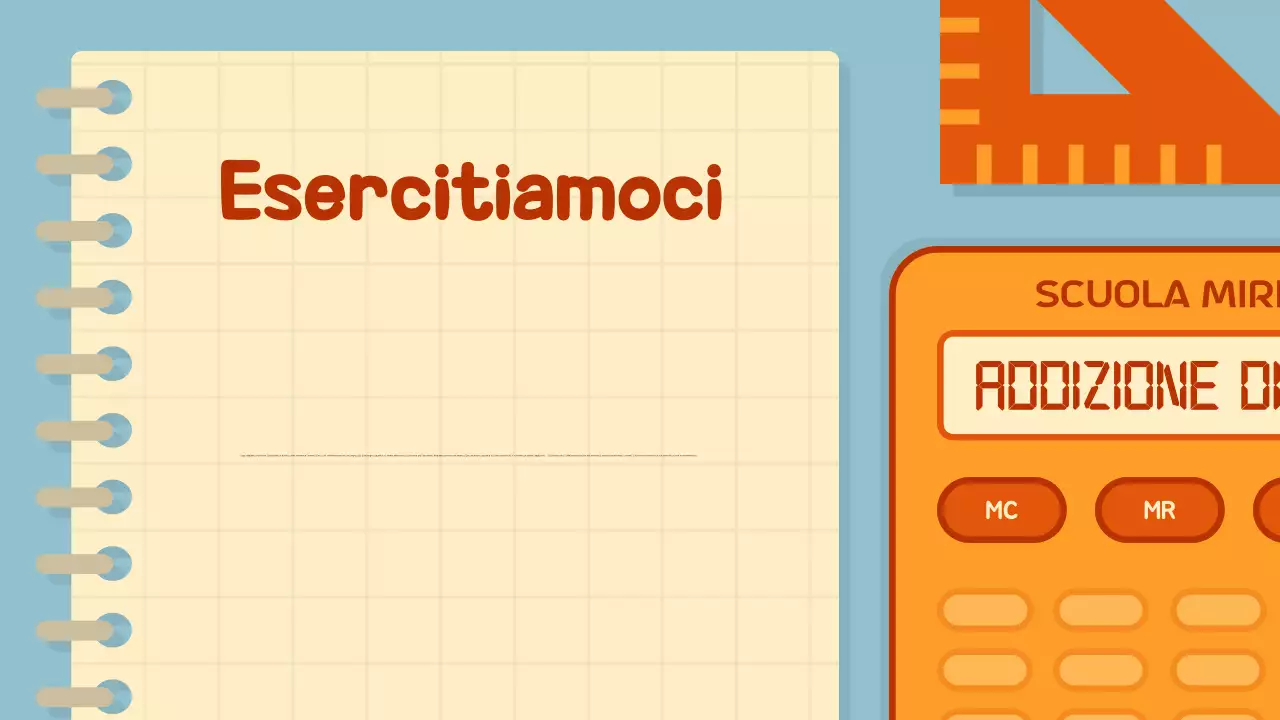 Guida matematica con illustrazione arancione