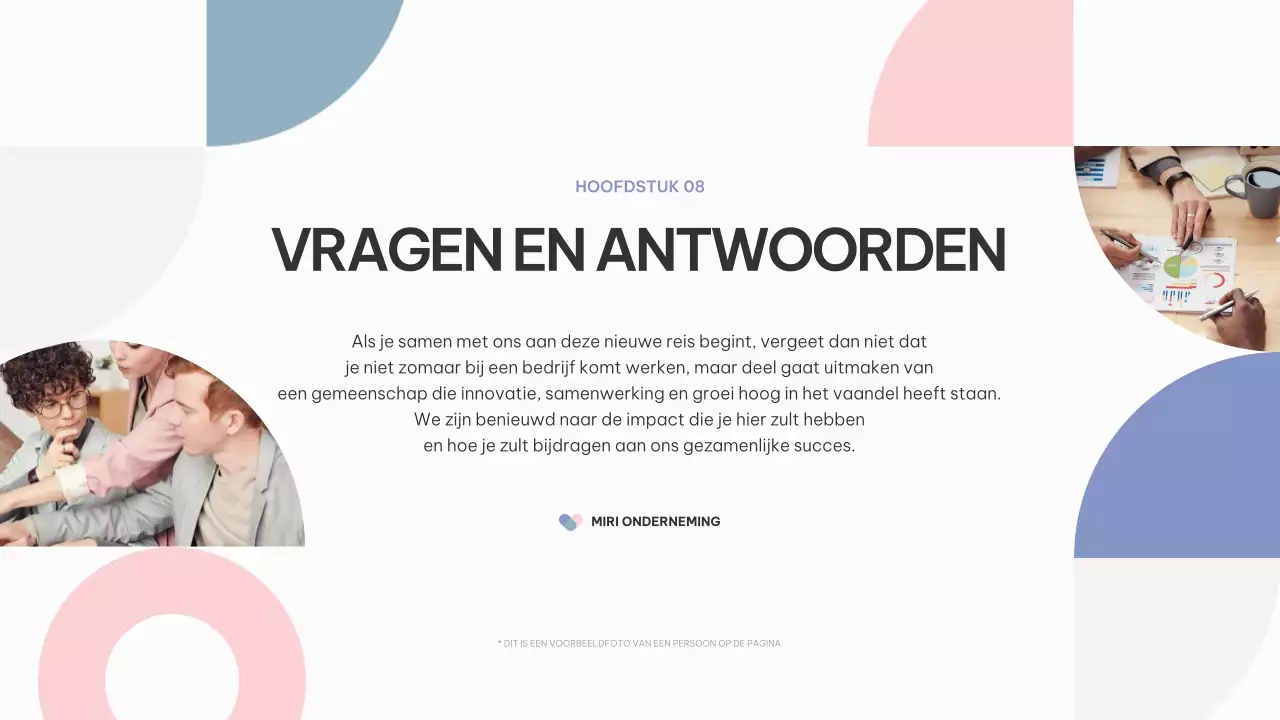 roze paars abstract onboarding gids voor werknemers