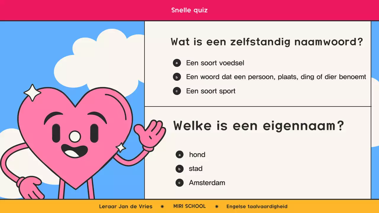 Roze retro strip grammatica