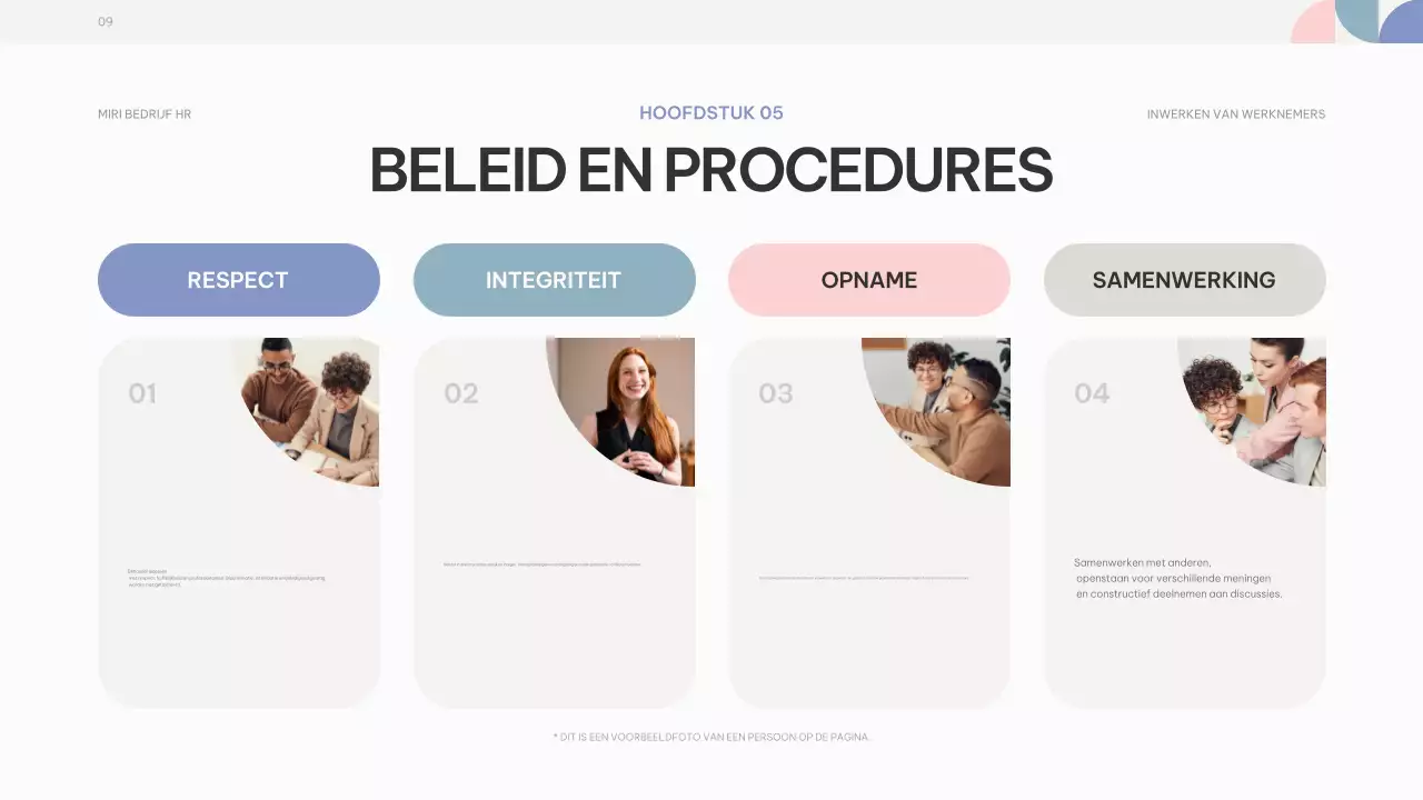 roze paars abstract onboarding gids voor werknemers