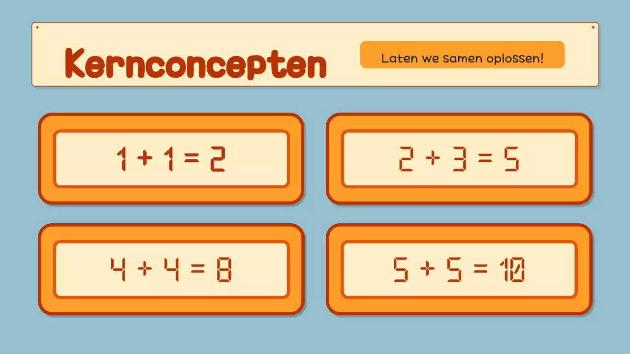 Oranje illustratie rekenmachine wiskunde gids