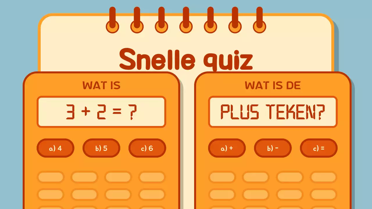 Oranje illustratie rekenmachine wiskunde gids