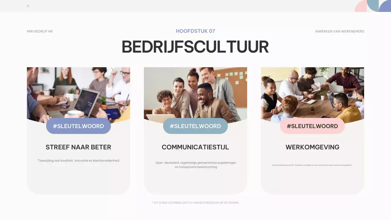 roze paars abstract onboarding gids voor werknemers