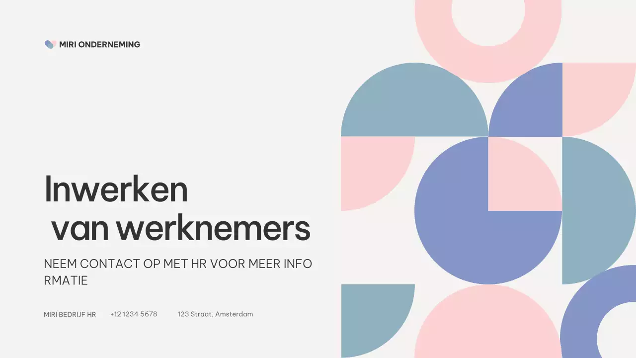 roze paars abstract onboarding gids voor werknemers