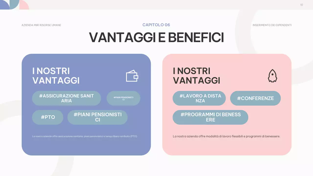 rosa viola astratto guida all'inserimento dei dipendenti