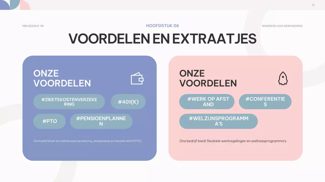 roze paars abstract onboarding gids voor werknemers