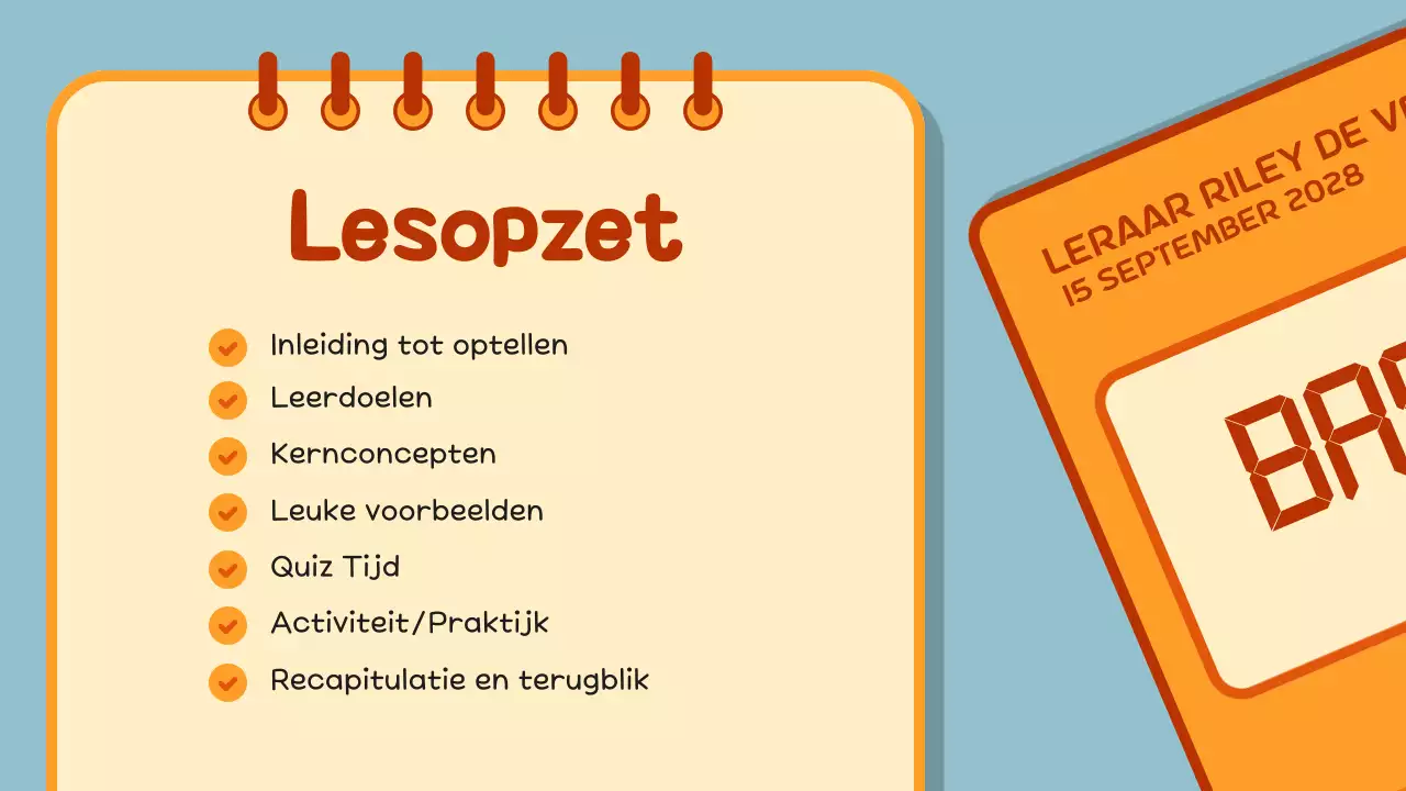 Oranje illustratie rekenmachine wiskunde gids