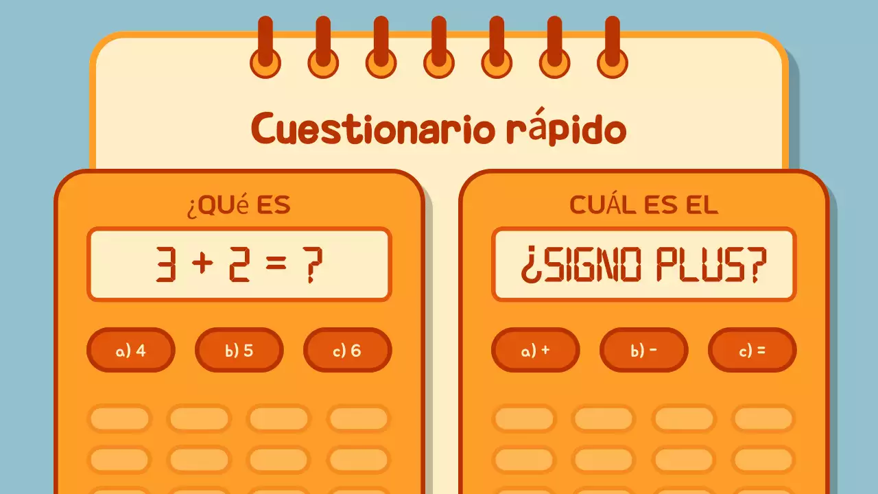 Naranja ilustración calculadora guía matemática