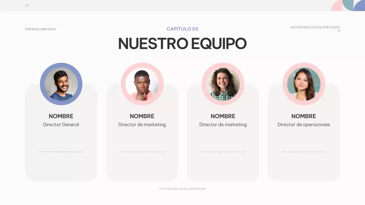 rosa púrpura abstracto guía de incorporación del empleado