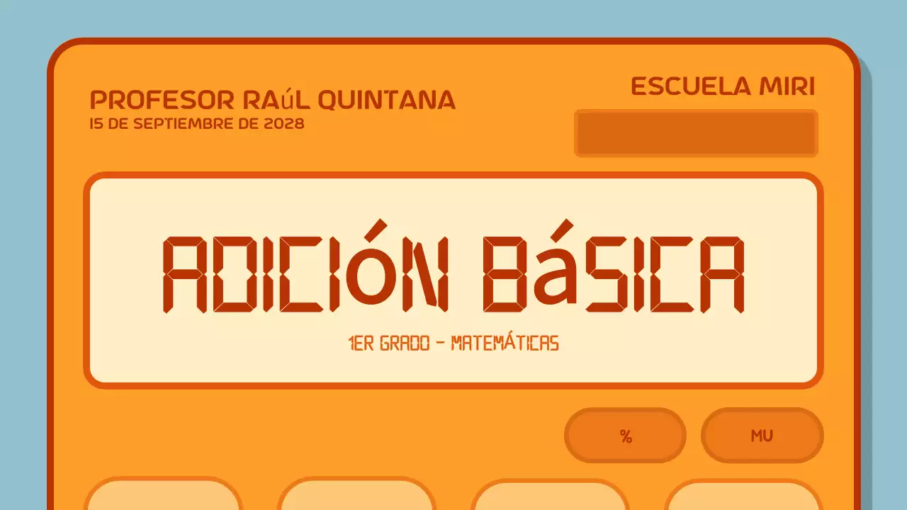 Naranja ilustración calculadora guía matemática