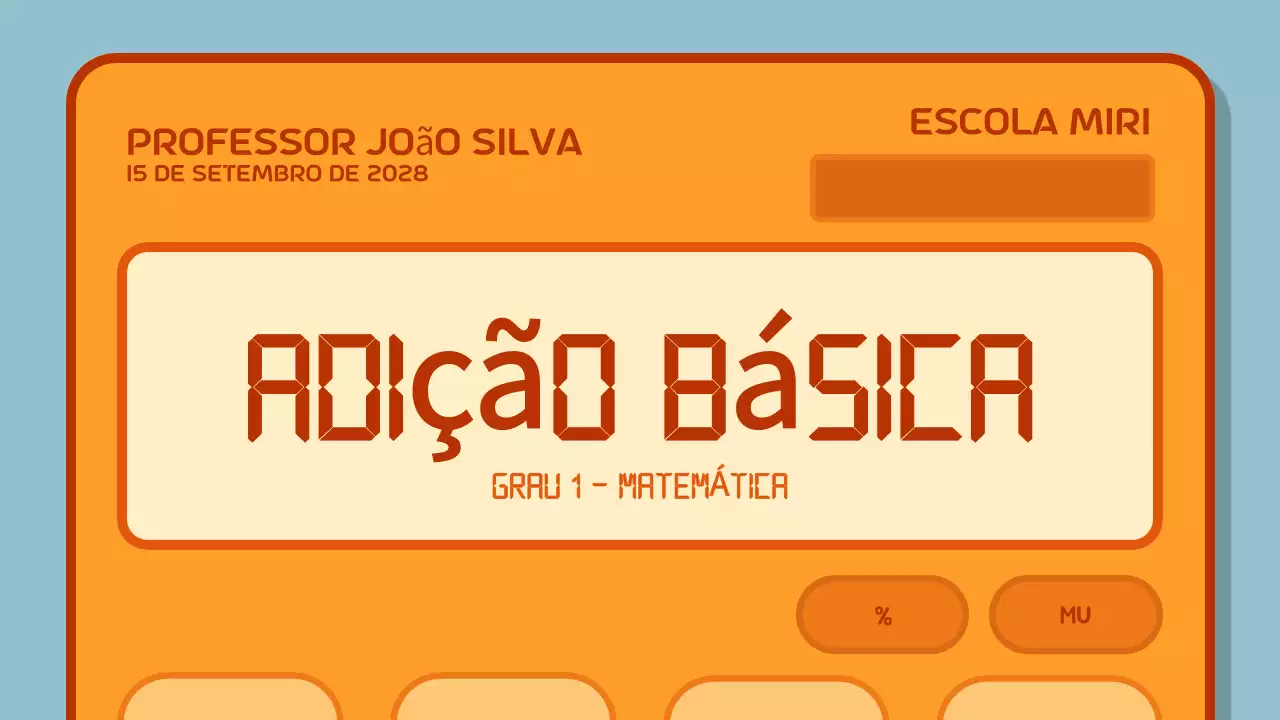 Guia matemático da calculadora de ilustração laranja