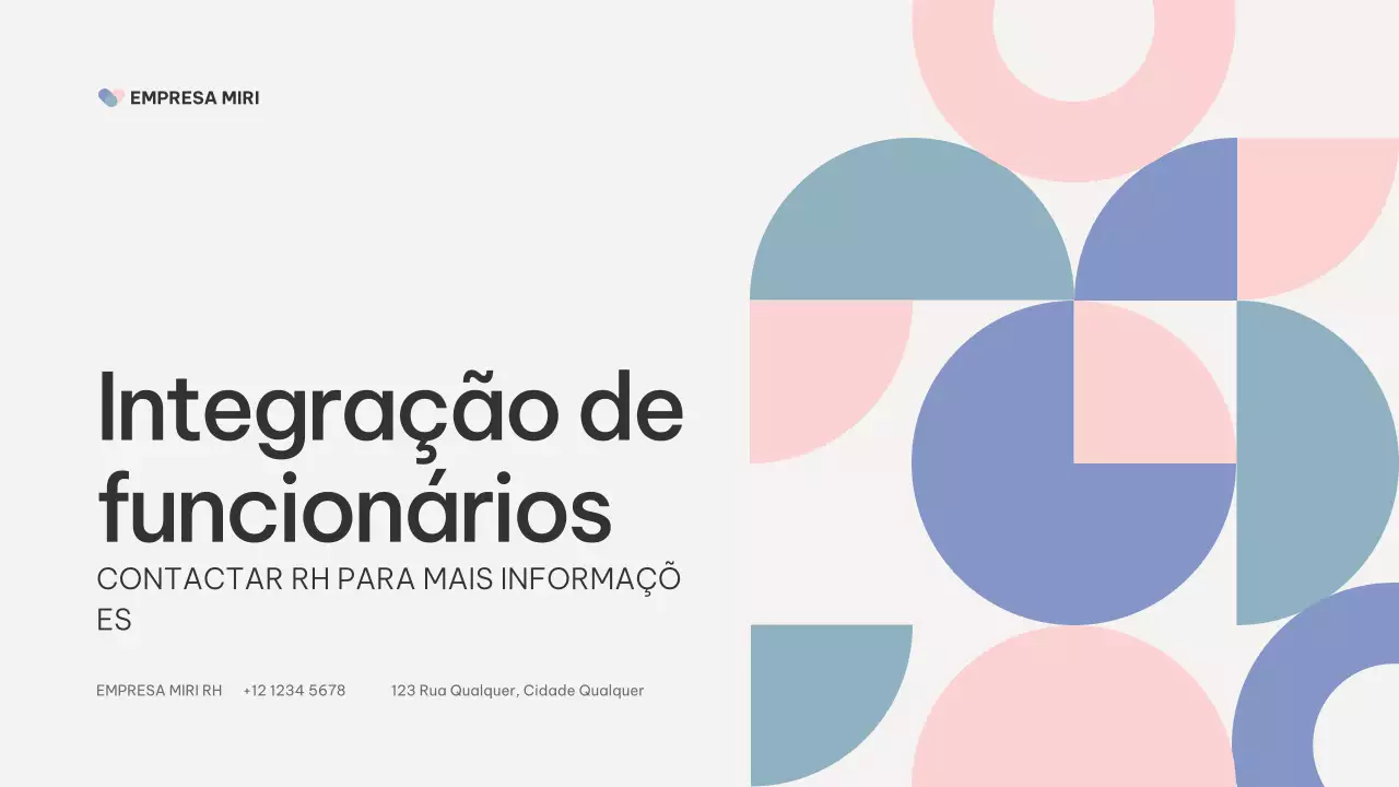 rosa púrpura abstrato guia de integração do trabalhador