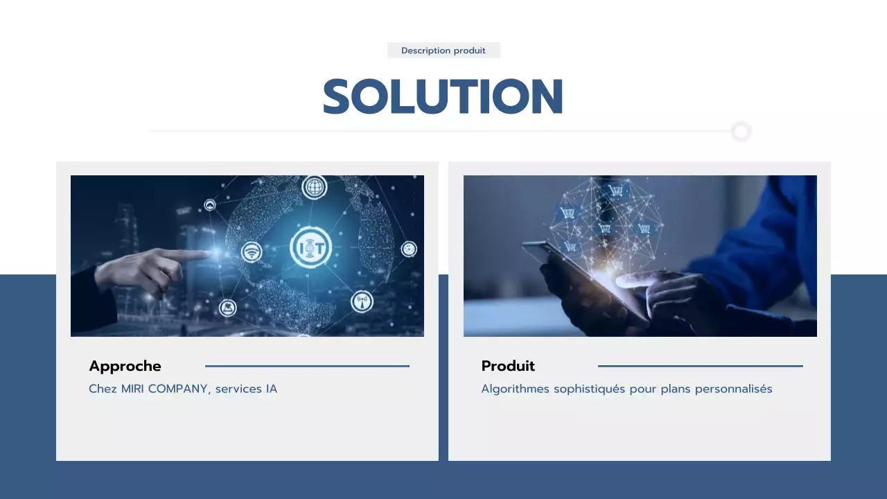 présentation professionnelle bleue de l'entreprise