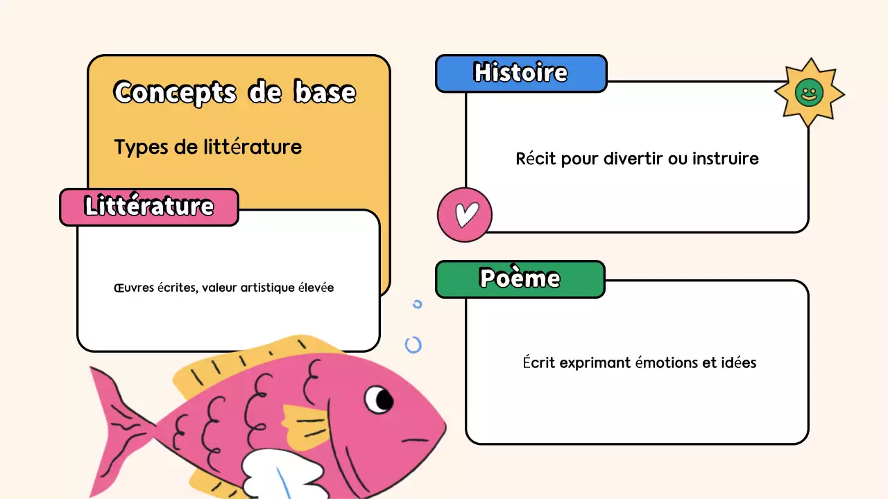 Cours de littérature illustrée beige