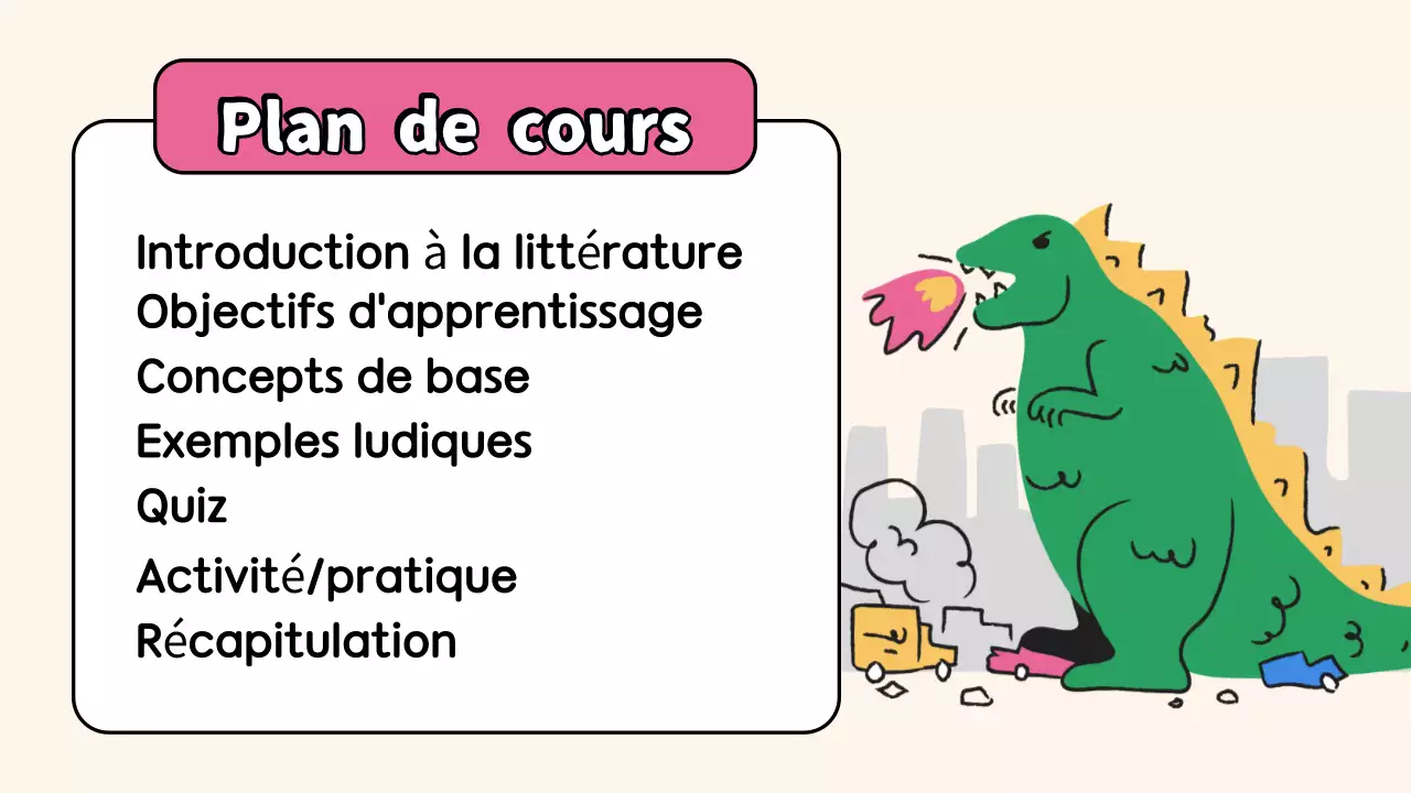 Cours de littérature illustrée beige