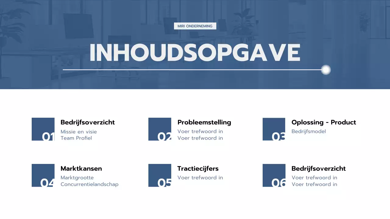 blauwe professionele business pitch