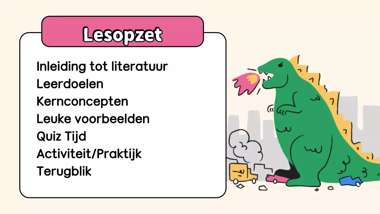 Illustratieve literatuurles Beige