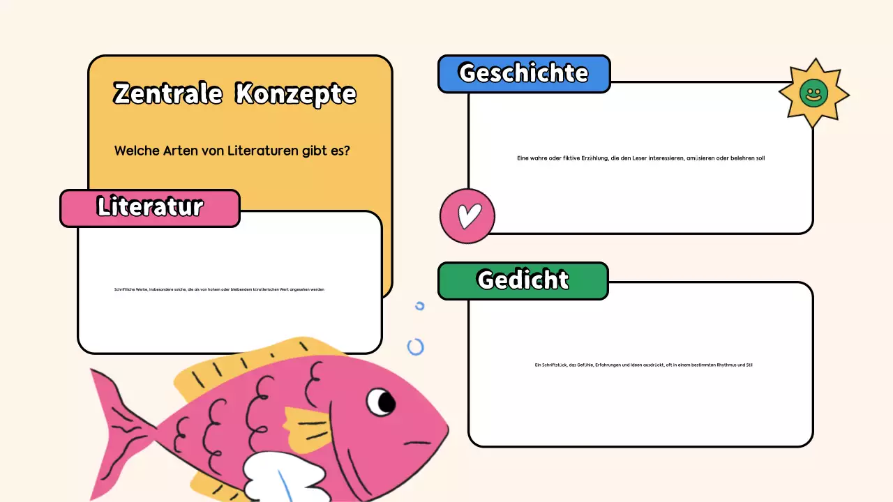 Beige illustrative Literaturklasse