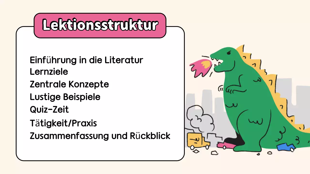 Beige illustrative Literaturklasse