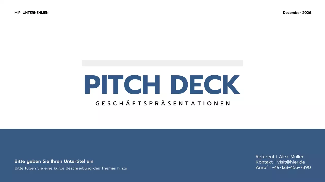 blue professional business pitch