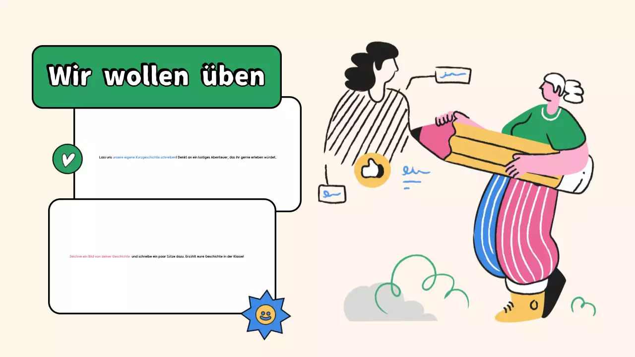 Beige illustrative Literaturklasse