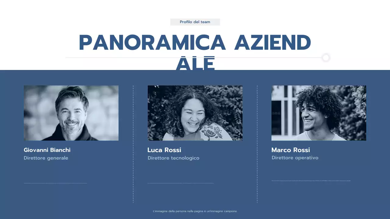 pitch aziendale professionale blu