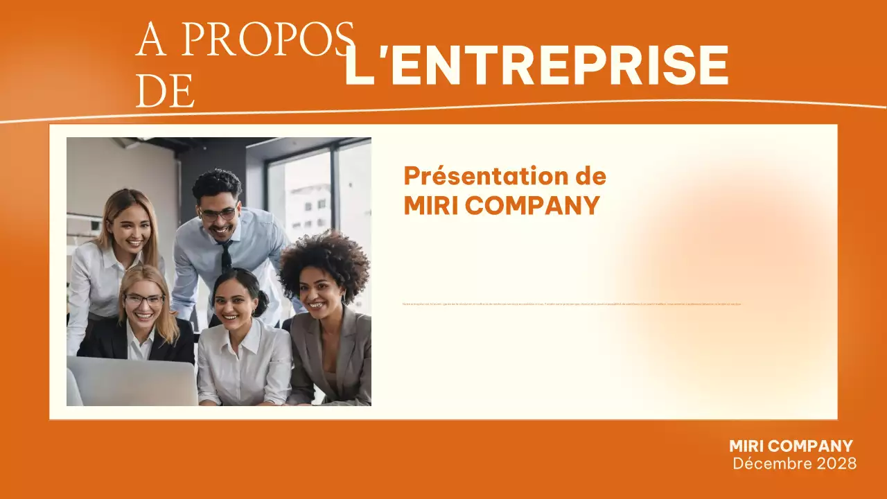 guide de l'employé orange modern