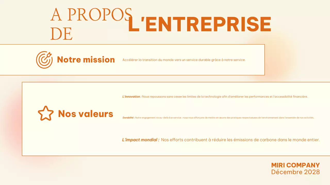 guide de l'employé orange modern