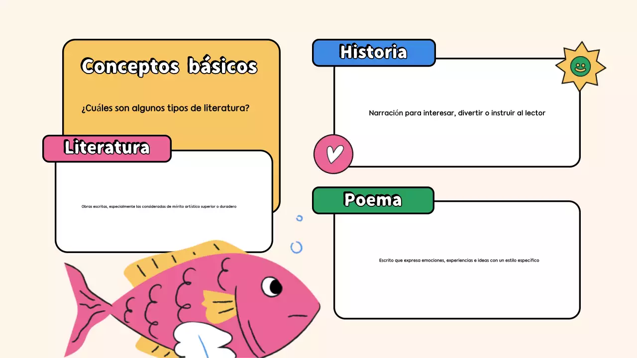 Clase de literatura ilustrativa en beige