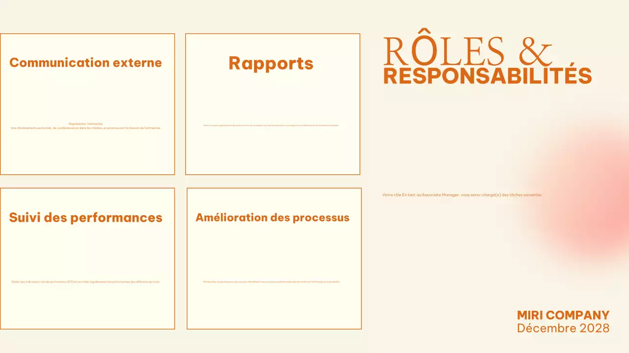 guide de l'employé orange modern