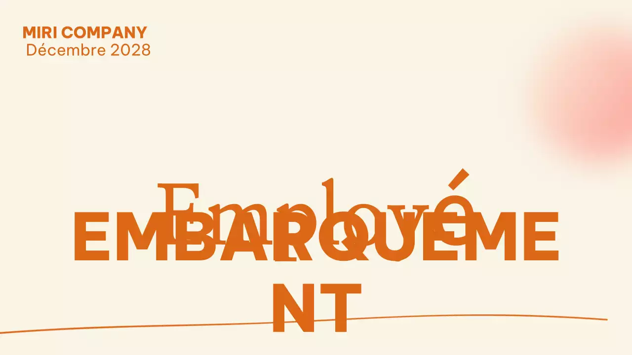 guide de l'employé orange modern