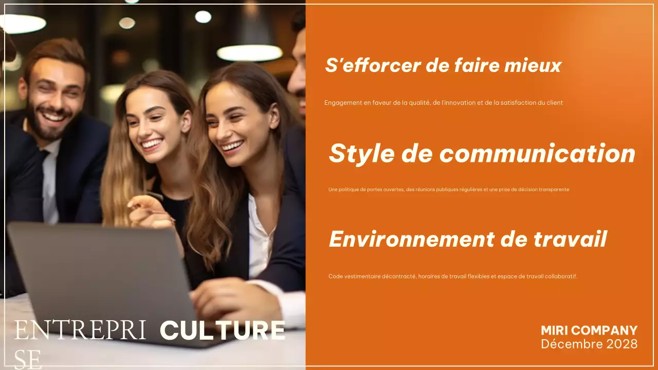 guide de l'employé orange modern
