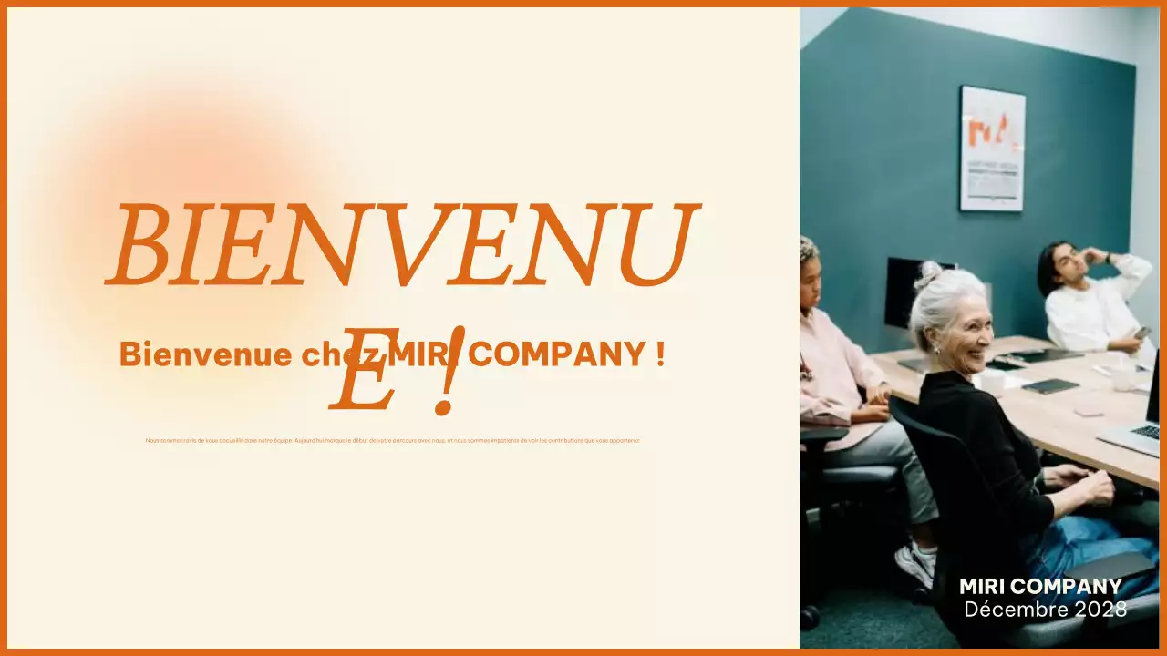 guide de l'employé orange modern