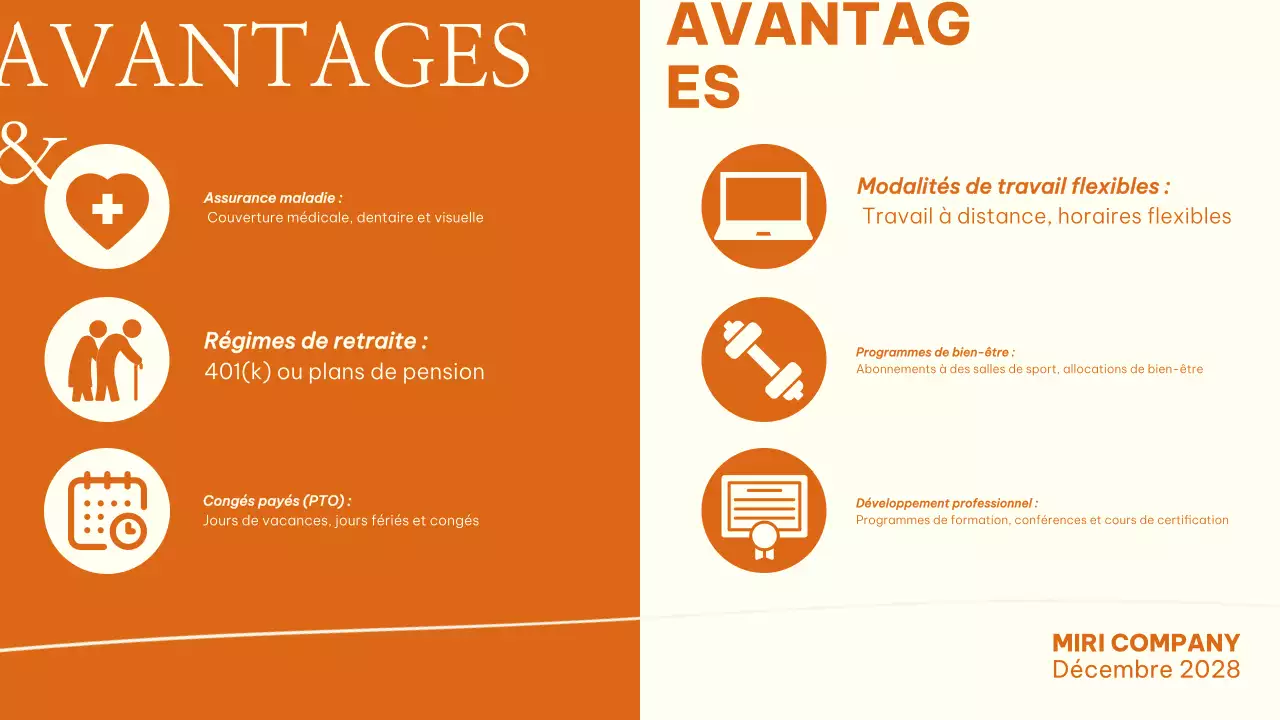 guide de l'employé orange modern