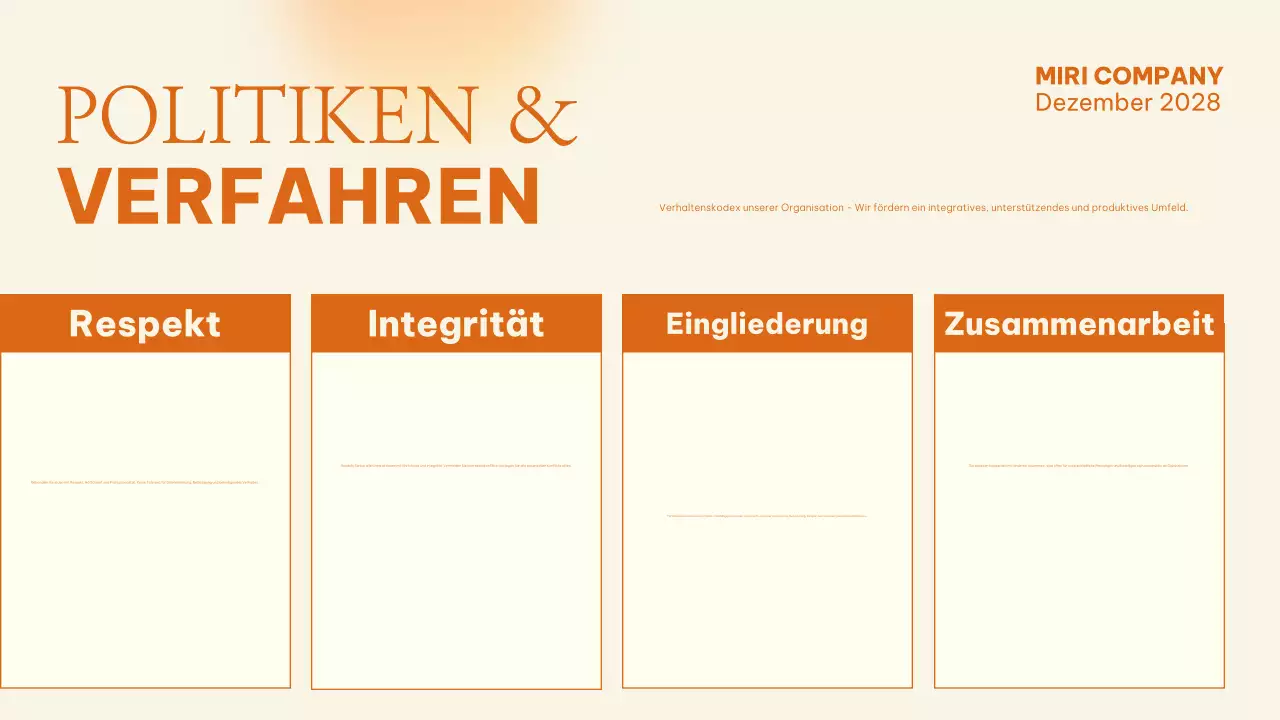 orange modern employee guide