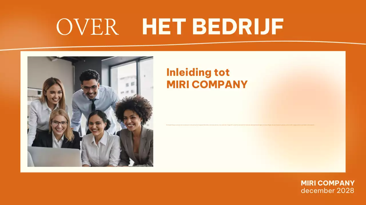 oranje moderne personeelsgids