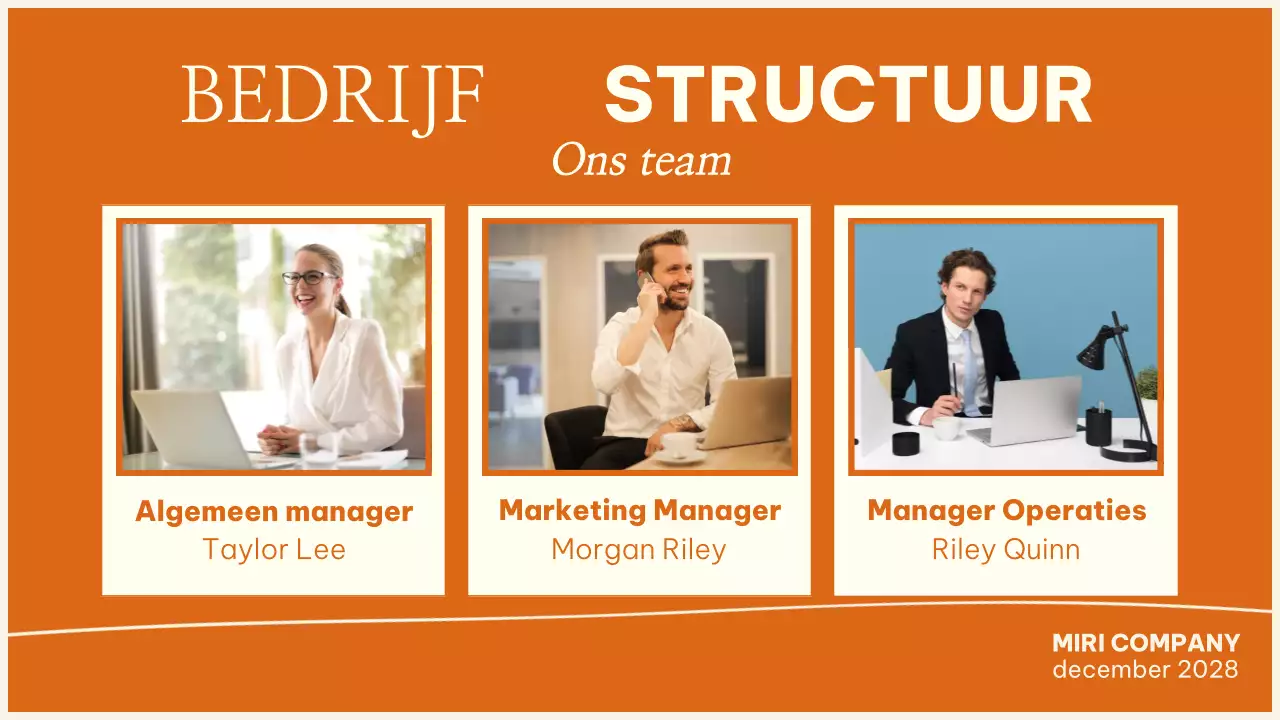 oranje moderne personeelsgids