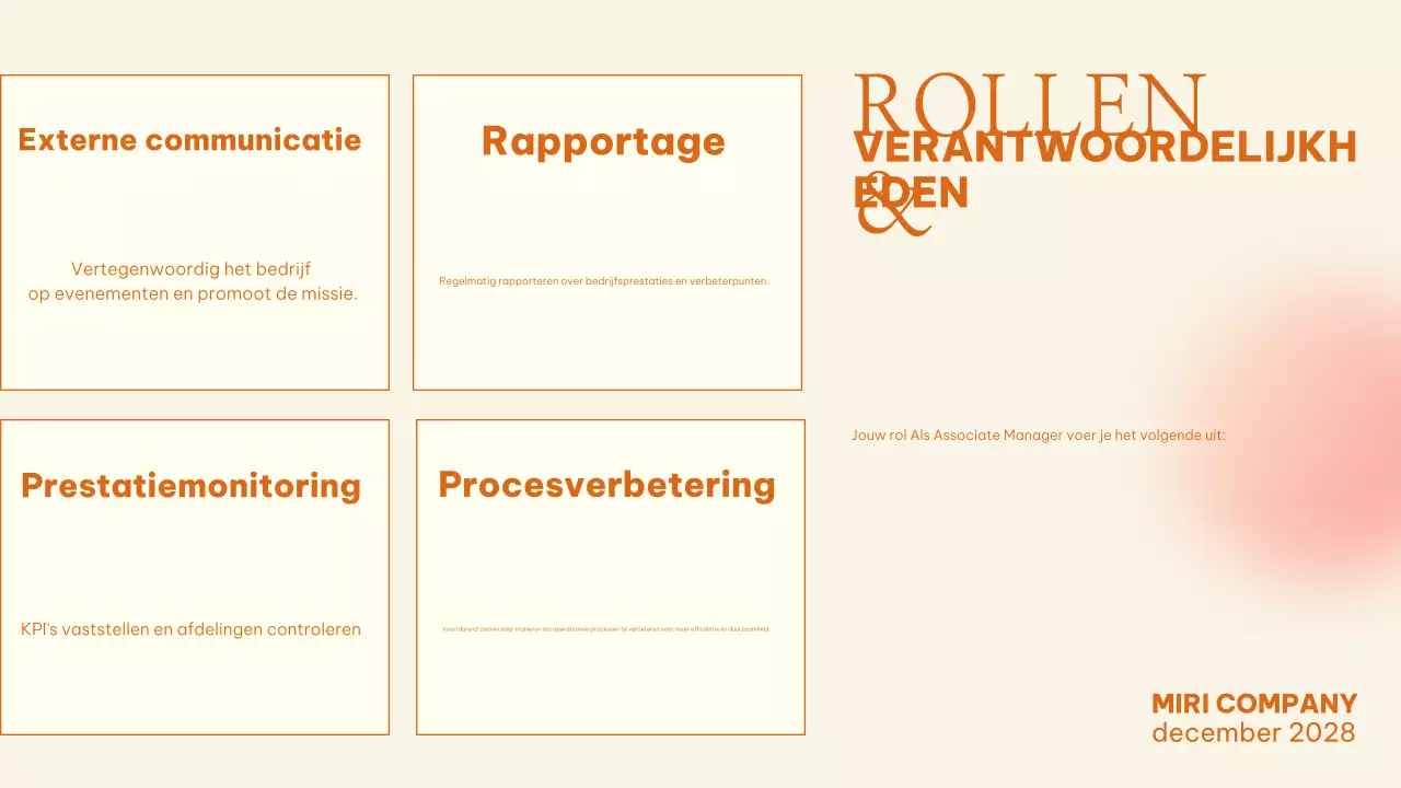 oranje moderne personeelsgids