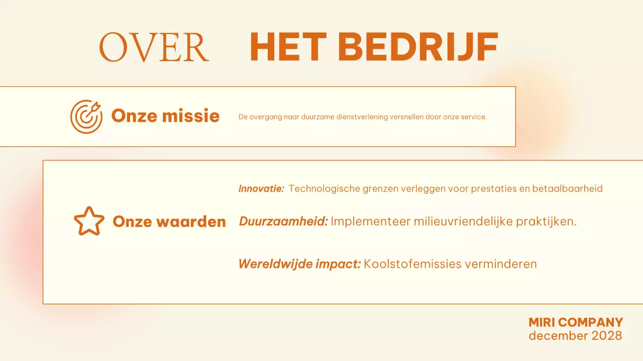 oranje moderne personeelsgids